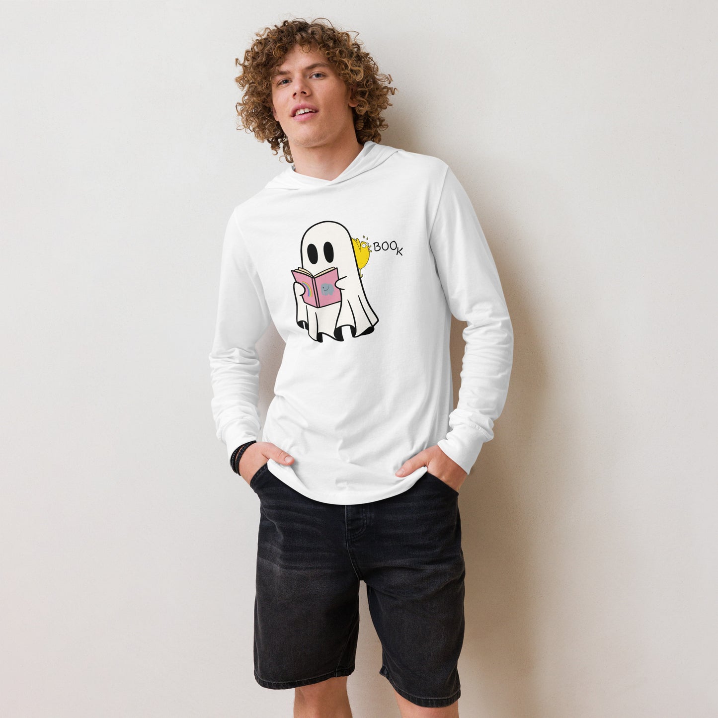 Boo Book Halloween Special Hooded Long-sleeve (white)