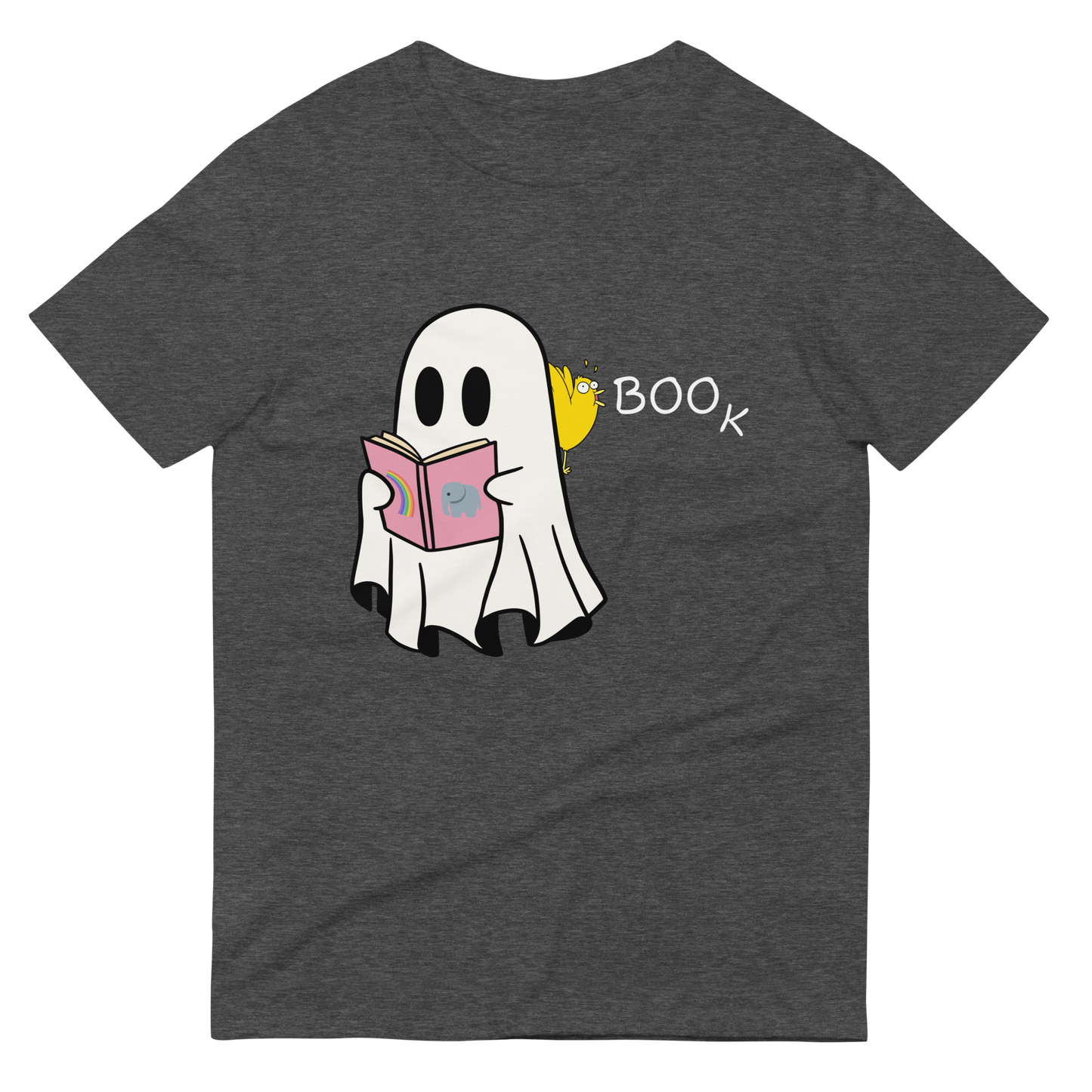 Boo Book Short-Sleeve relaxed fit T-Shirt (medium graphic w/white font)