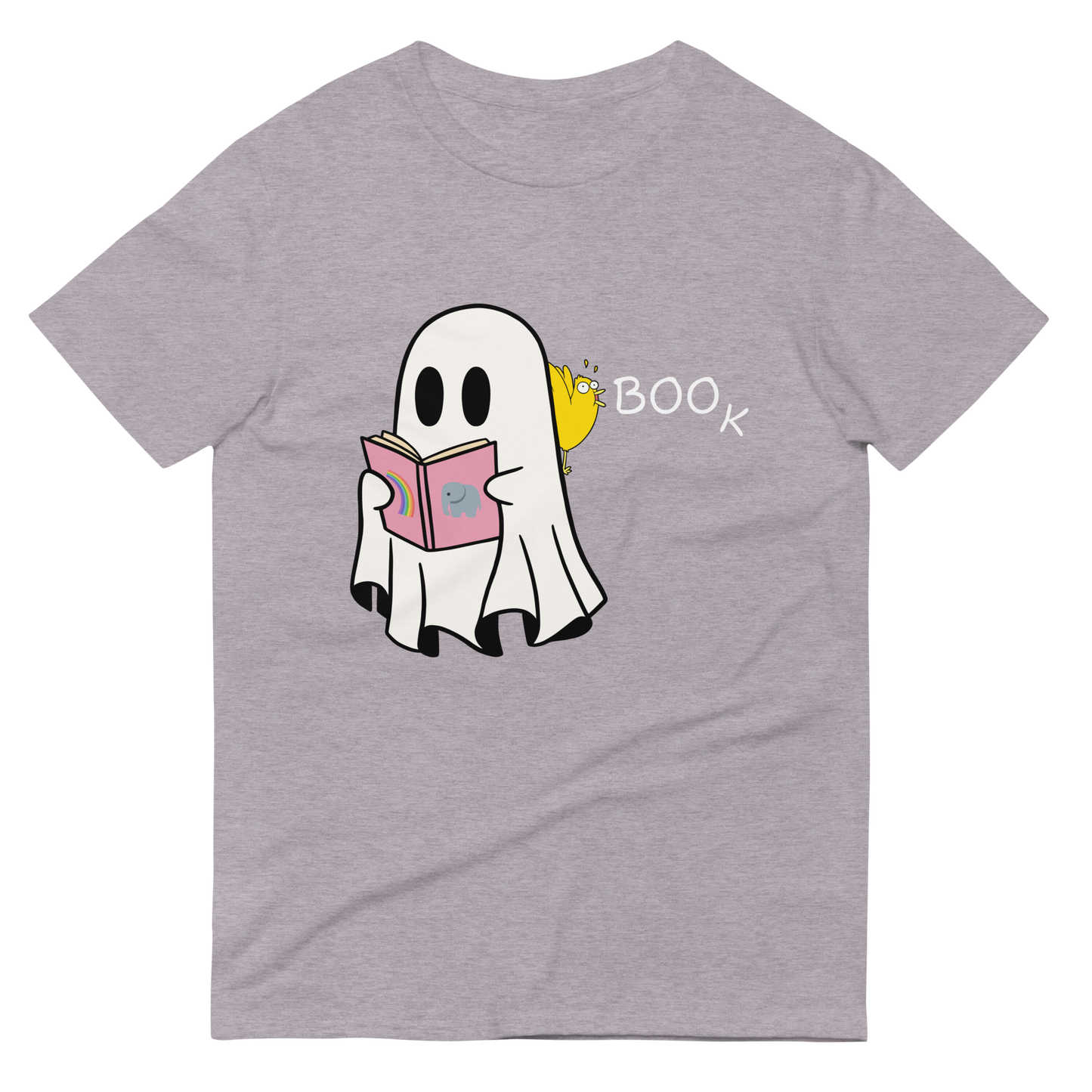 Boo Book Short-Sleeve relaxed fit T-Shirt (medium graphic w/white font)