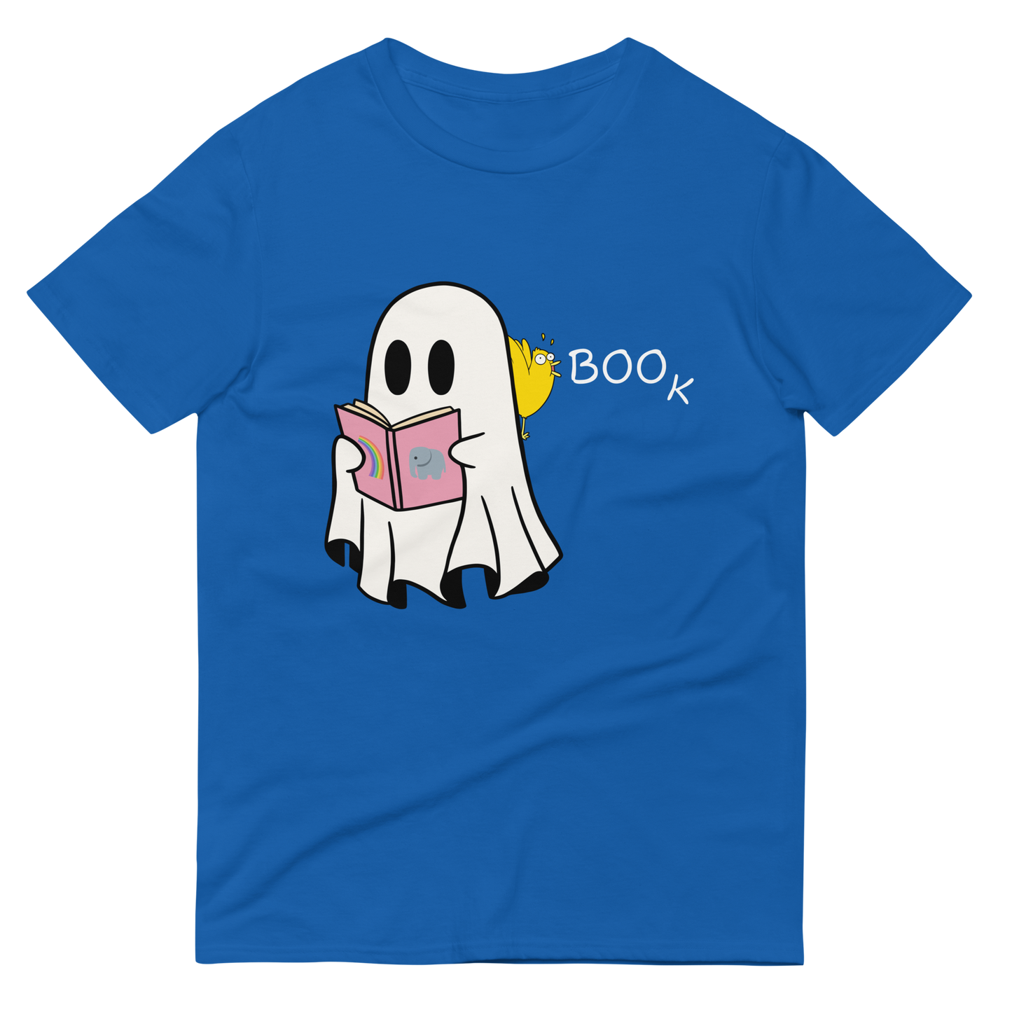 Boo Book Short-Sleeve relaxed fit T-Shirt (medium graphic w/white font)