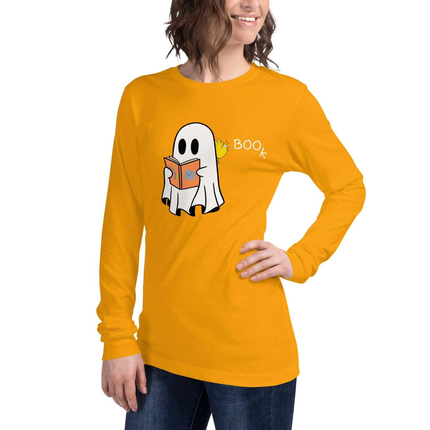 Boo Book Halloween Special Unisex Long Sleeve Tee