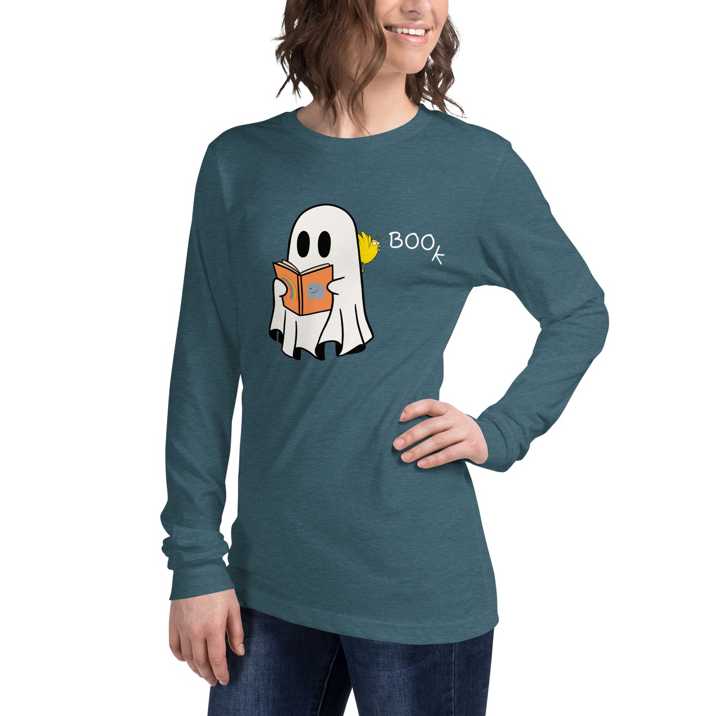 Boo Book Halloween Special Unisex Long Sleeve Tee