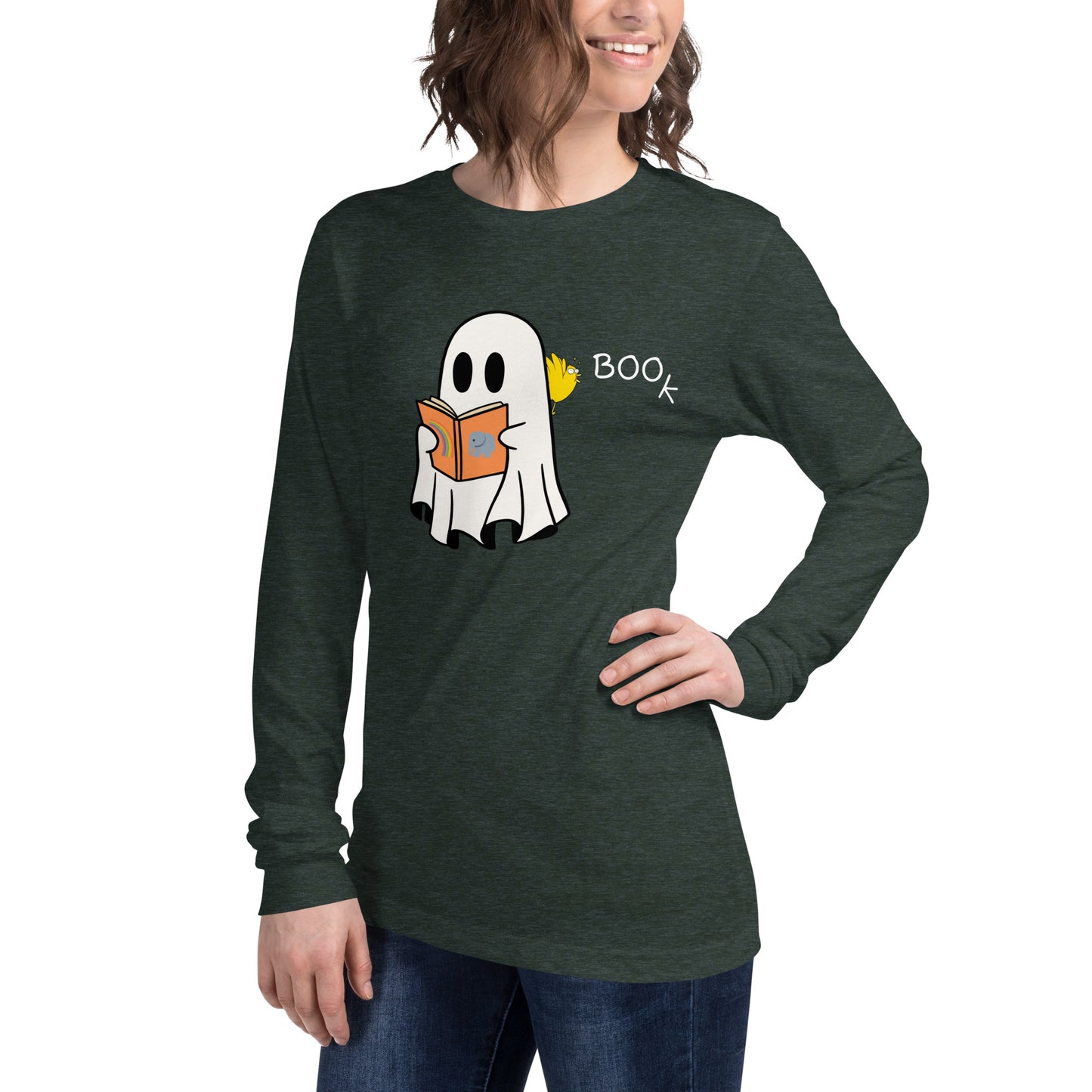 Boo Book Halloween Special Unisex Long Sleeve Tee