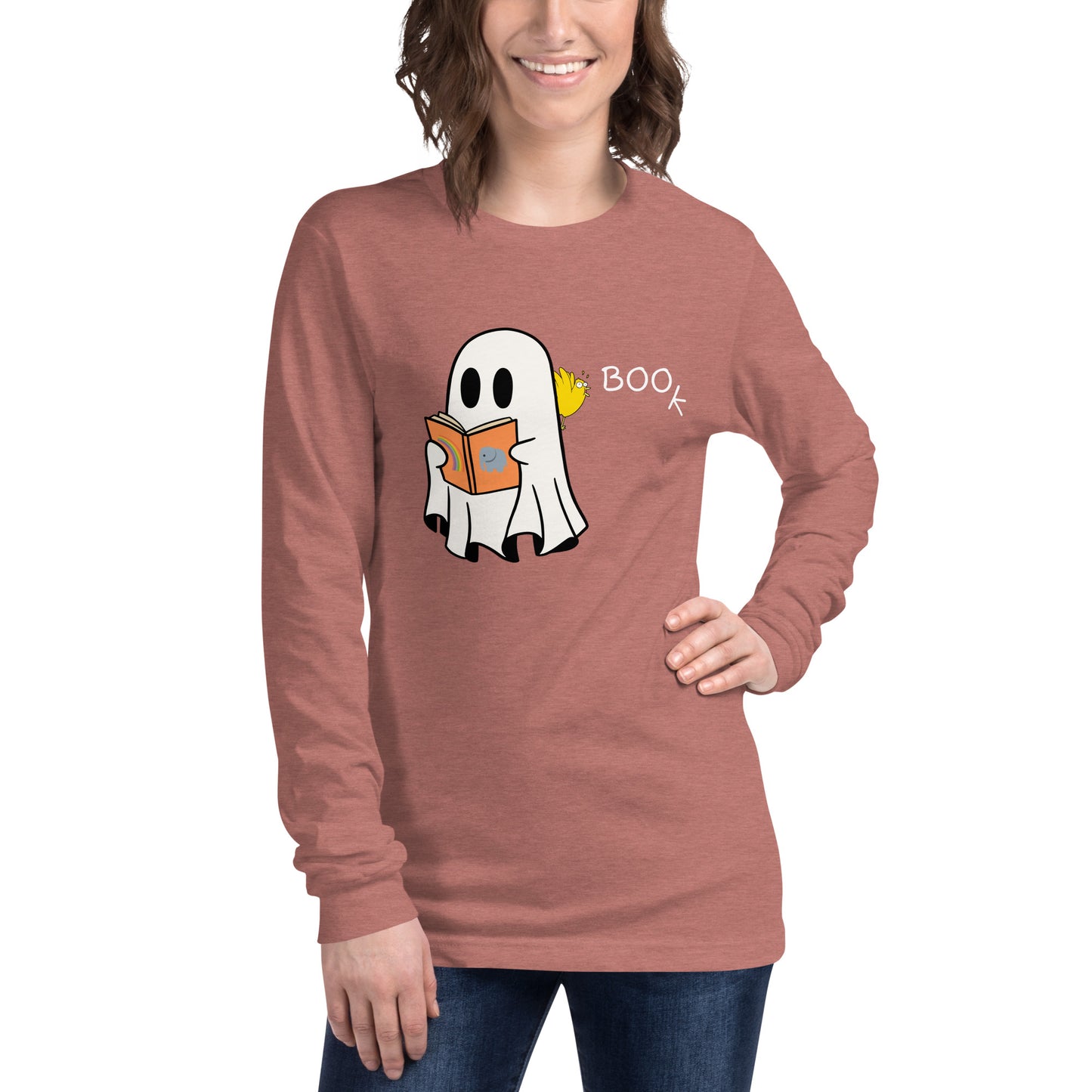 Boo Book Halloween Special Unisex Long Sleeve Tee