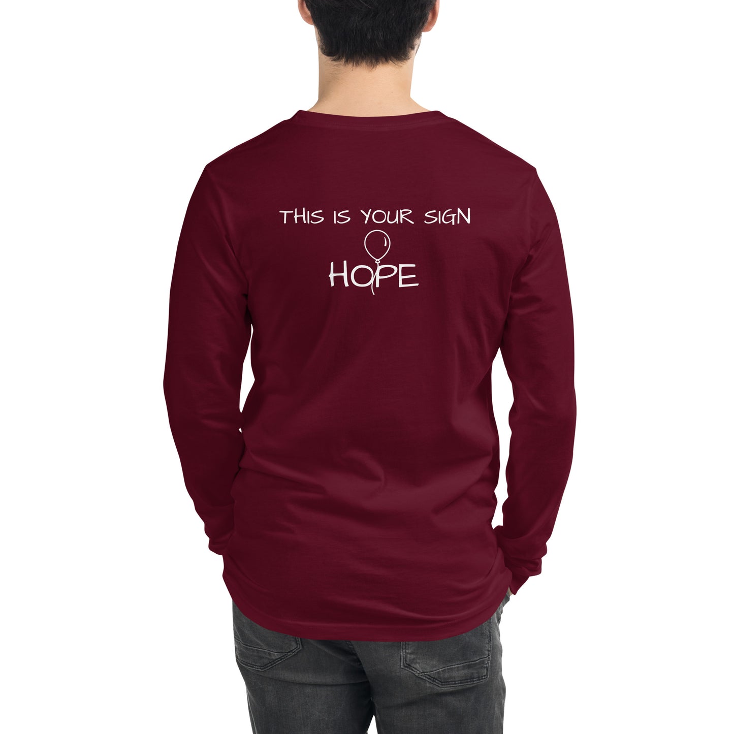 Unisex Long Sleeve HOPE Tee - This is Your Sign (balloon)