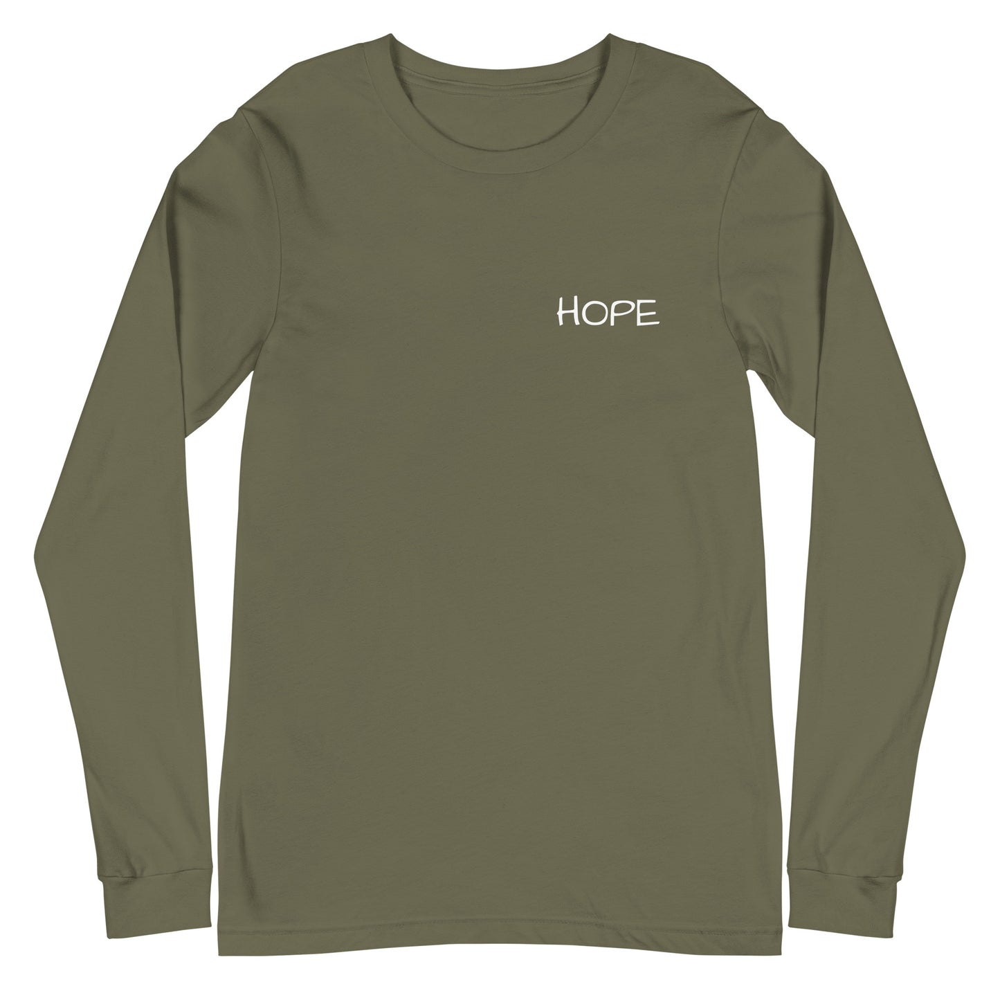 Unisex Long Sleeve Hope Tee (small font)