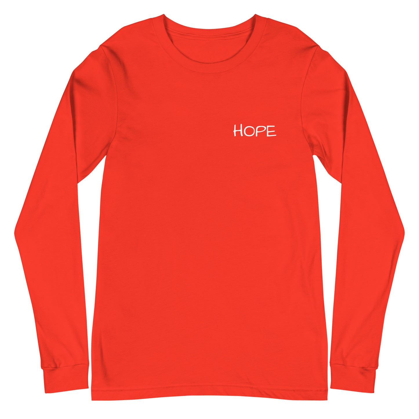 Unisex Long Sleeve Hope Tee (small font)