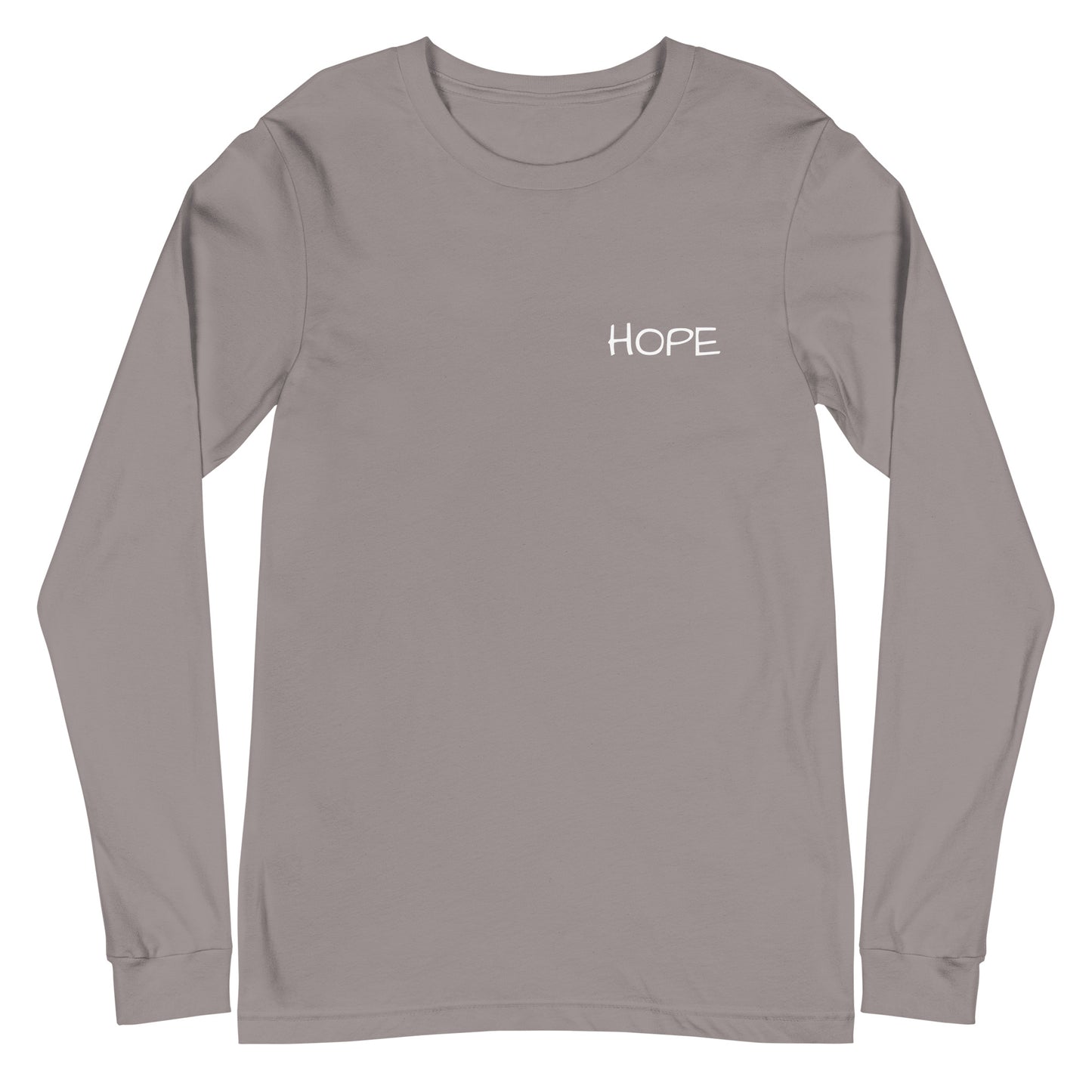 Unisex Long Sleeve Hope Tee (small font)