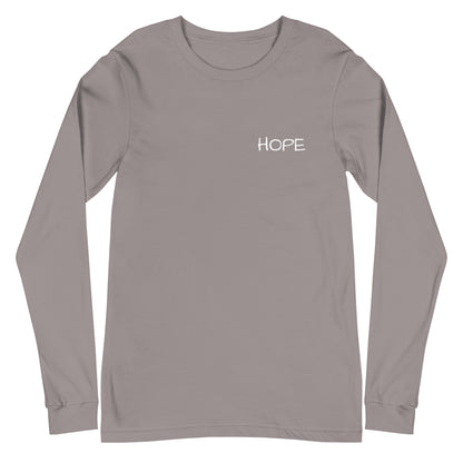 Unisex Long Sleeve Hope Tee (small font)