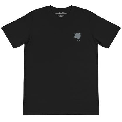 A Flocking Wise Bird Organic T-Shirt (Grey embroidered logo)