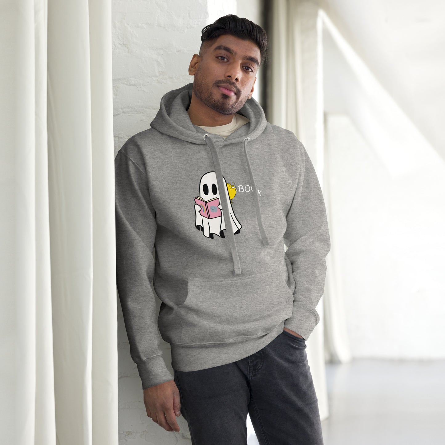 Boo Book Unisex Hoodie (small graphic w/white font)