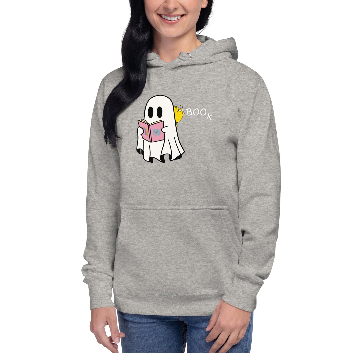 Boo Book Unisex Hoodie (small graphic w/white font)