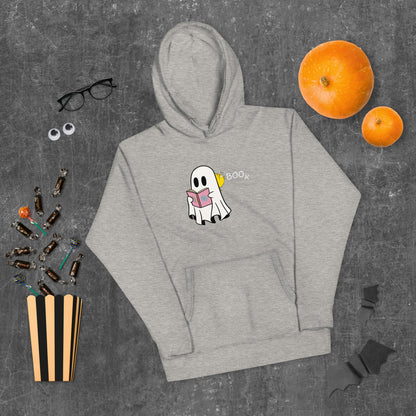 Boo Book Unisex Hoodie (small graphic w/white font)