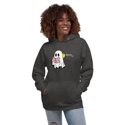 Boo Book Unisex Hoodie (small graphic w/white font)