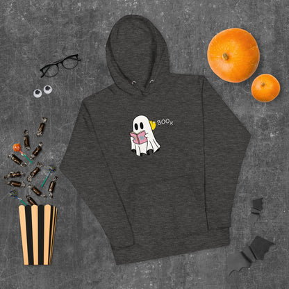 Boo Book Unisex Hoodie (small graphic w/white font)