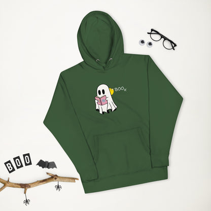 Boo Book Unisex Hoodie (small graphic w/white font)