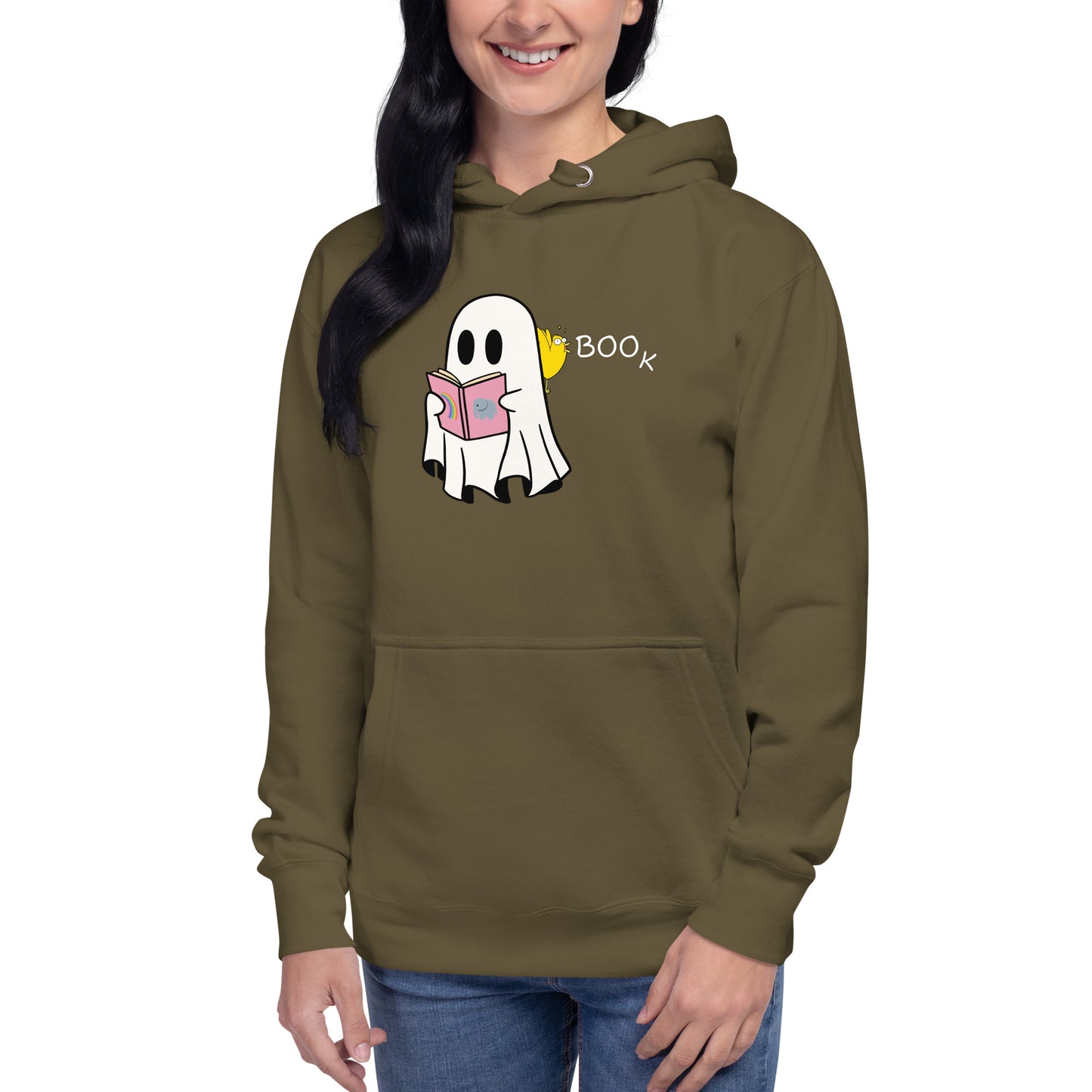 Boo Book Unisex Hoodie (small graphic w/white font)