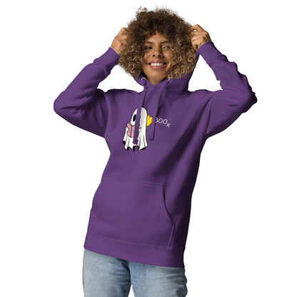 Boo Book Unisex Hoodie (small graphic w/white font)