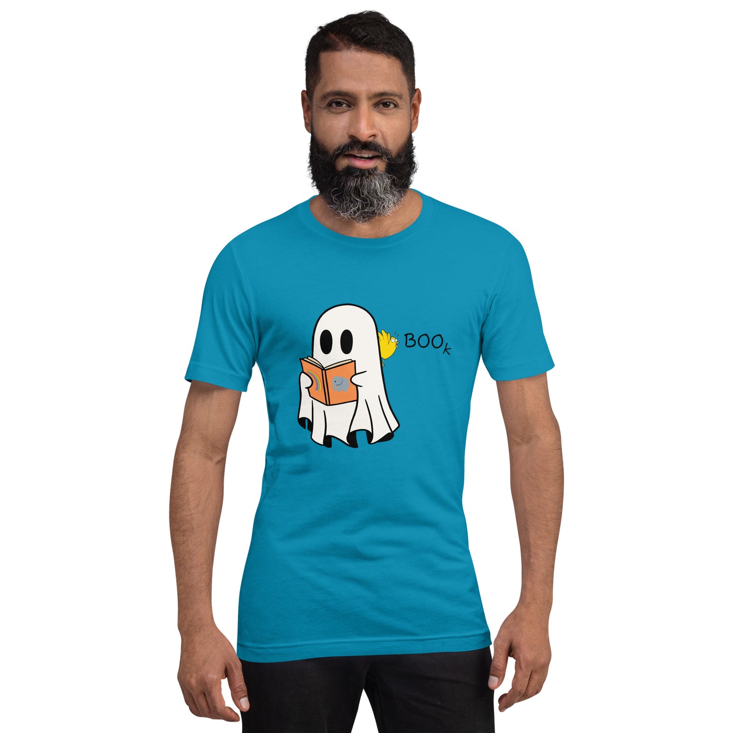 Boo Book Halloween Special Unisex t-shirt (black font)