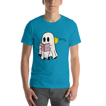 Halloween Special Boo Book Unisex t-shirt (large graphic w/black font)