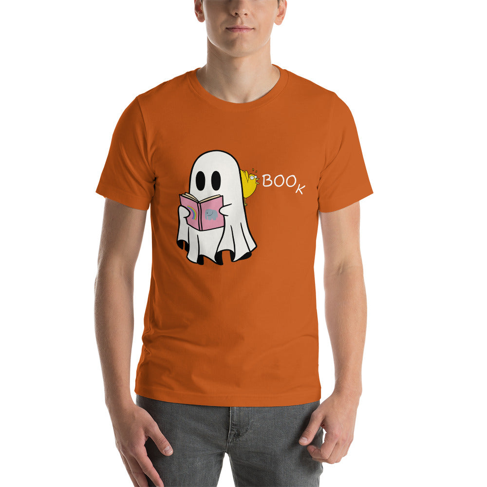 Boo Book Halloween Special Unisex t-shirt (medium/large graphic w/white font)