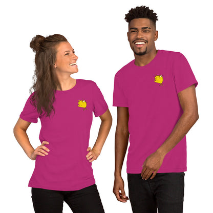 A Flocking Wise Bird Unisex t-shirt (yellow logo)