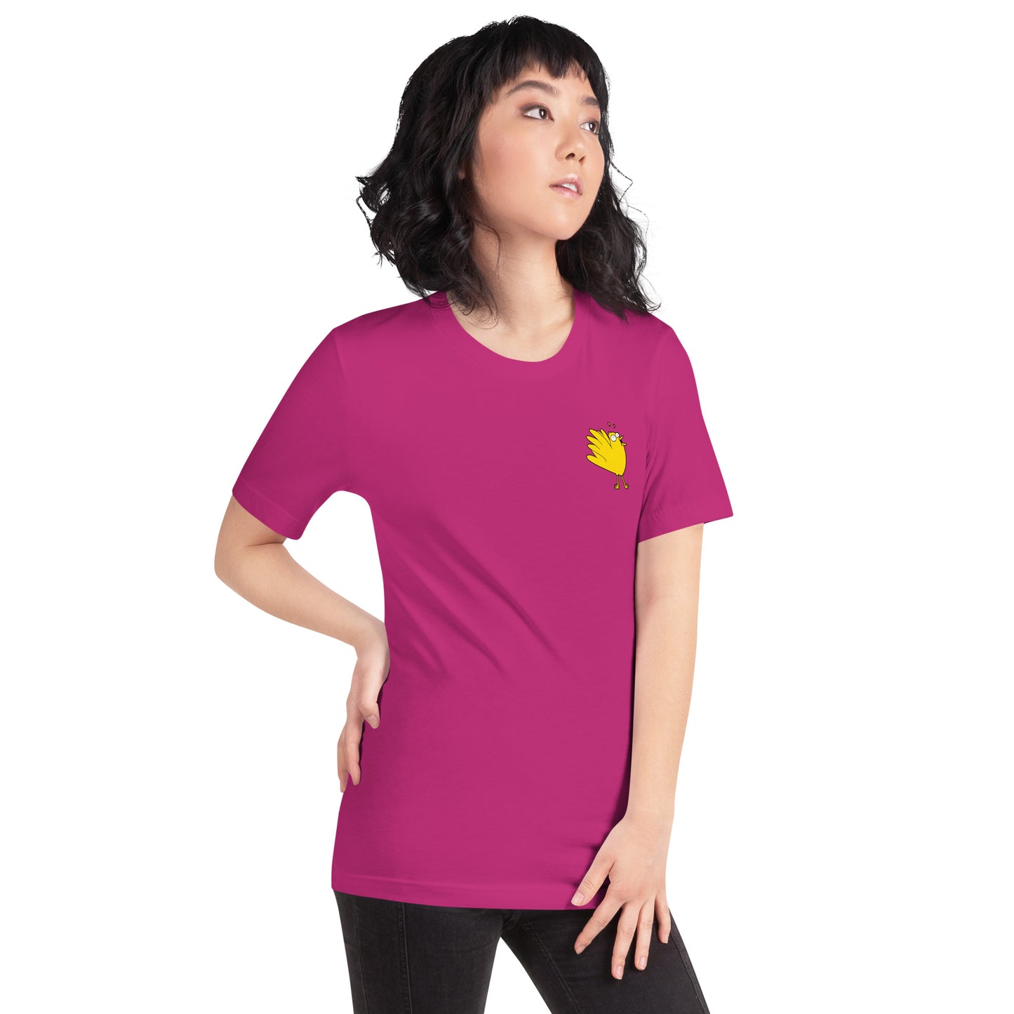 A Flocking Wise Bird Unisex t-shirt (yellow logo)