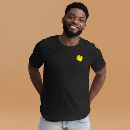 A Flocking Wise Bird Unisex t-shirt (yellow logo)