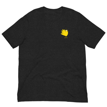 A Flocking Wise Bird Unisex t-shirt (yellow logo)