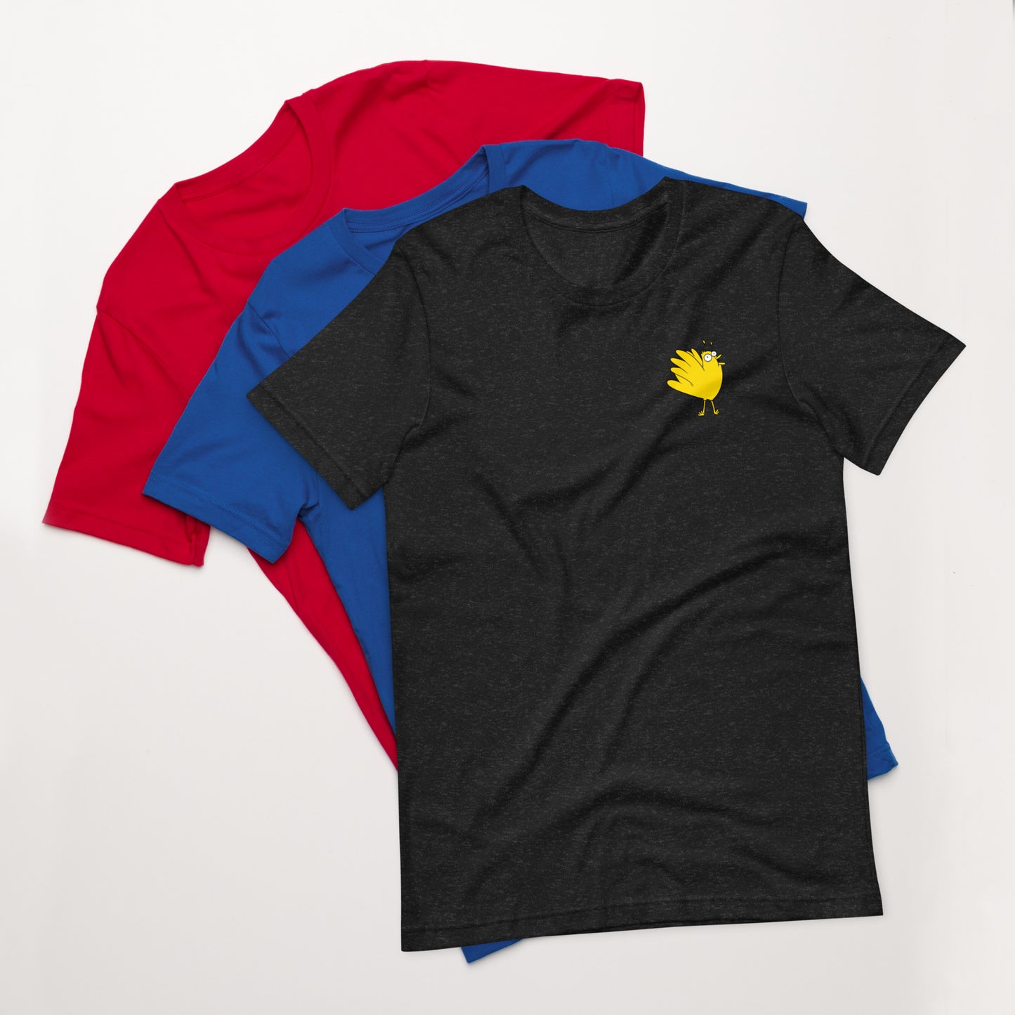 A Flocking Wise Bird Unisex t-shirt (yellow logo)