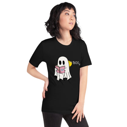 Boo Book Halloween Special Unisex t-shirt (medium/large graphic w/white font)