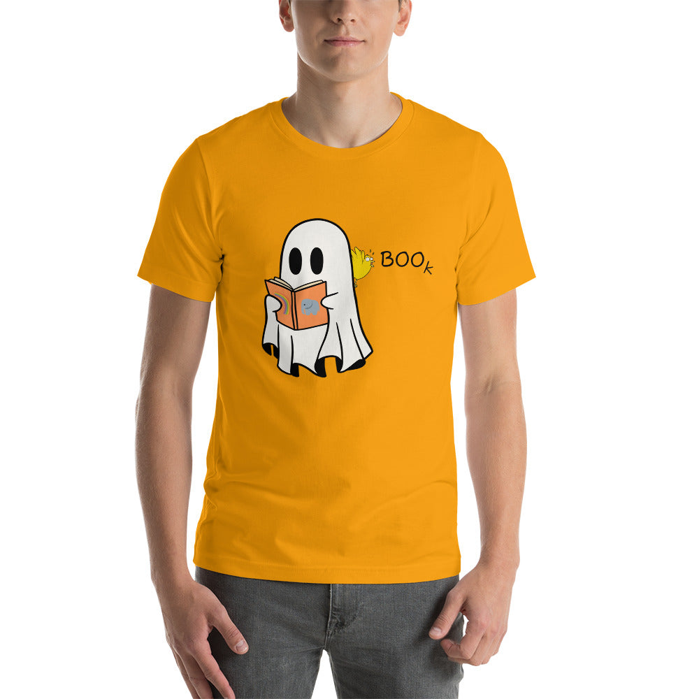 Boo Book Halloween Special Unisex t-shirt (black font)