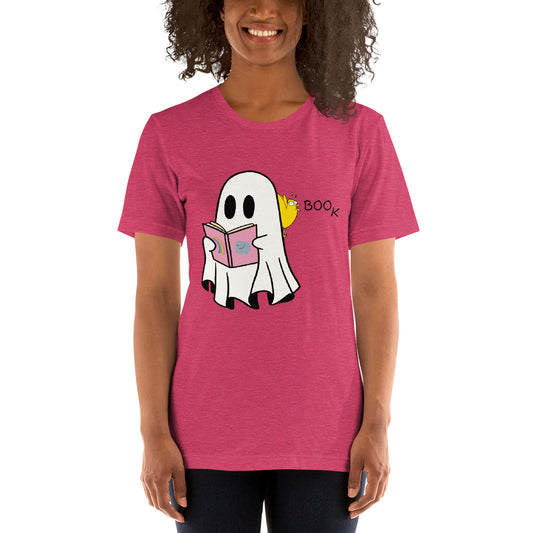 Halloween Special Boo Book Unisex t-shirt (large graphic w/black font)