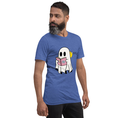 Halloween Special Boo Book Unisex t-shirt (large graphic w/black font)