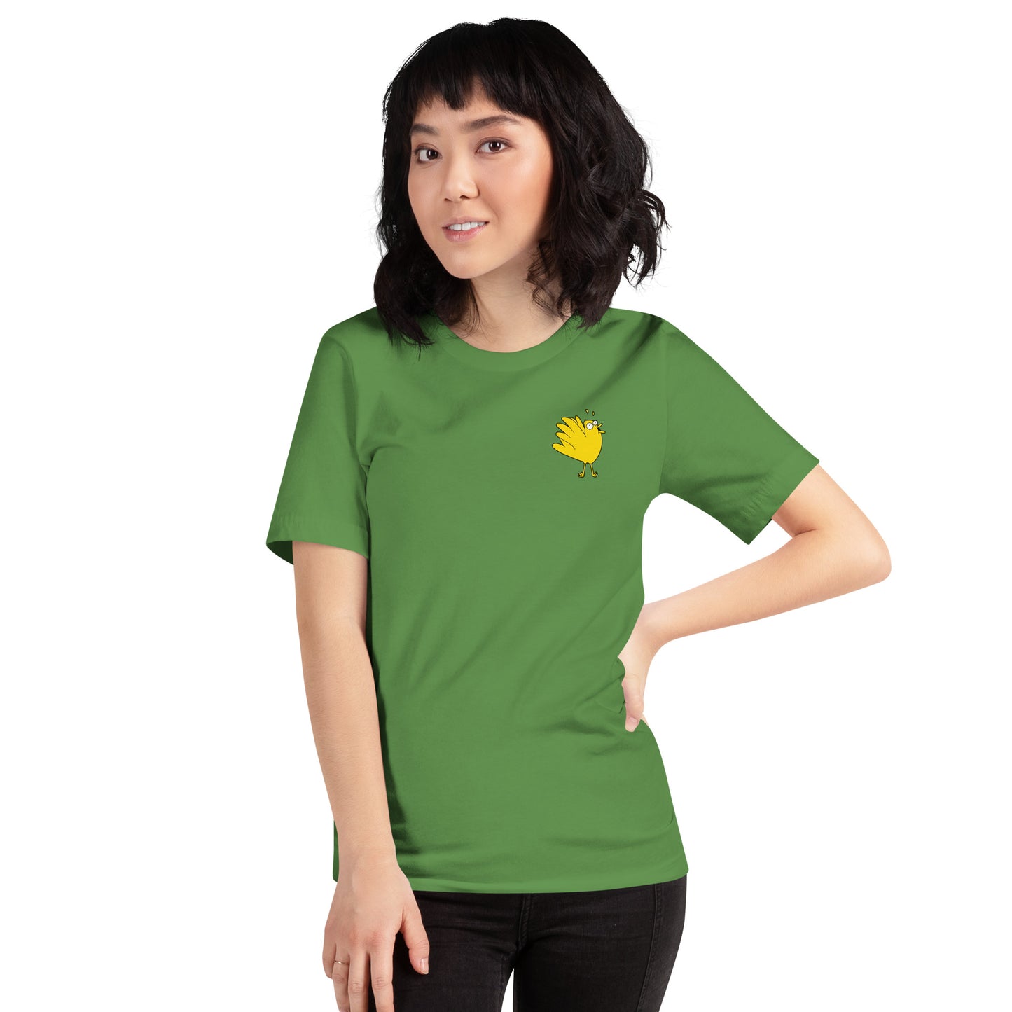 A Flocking Wise Bird Unisex t-shirt (yellow logo)