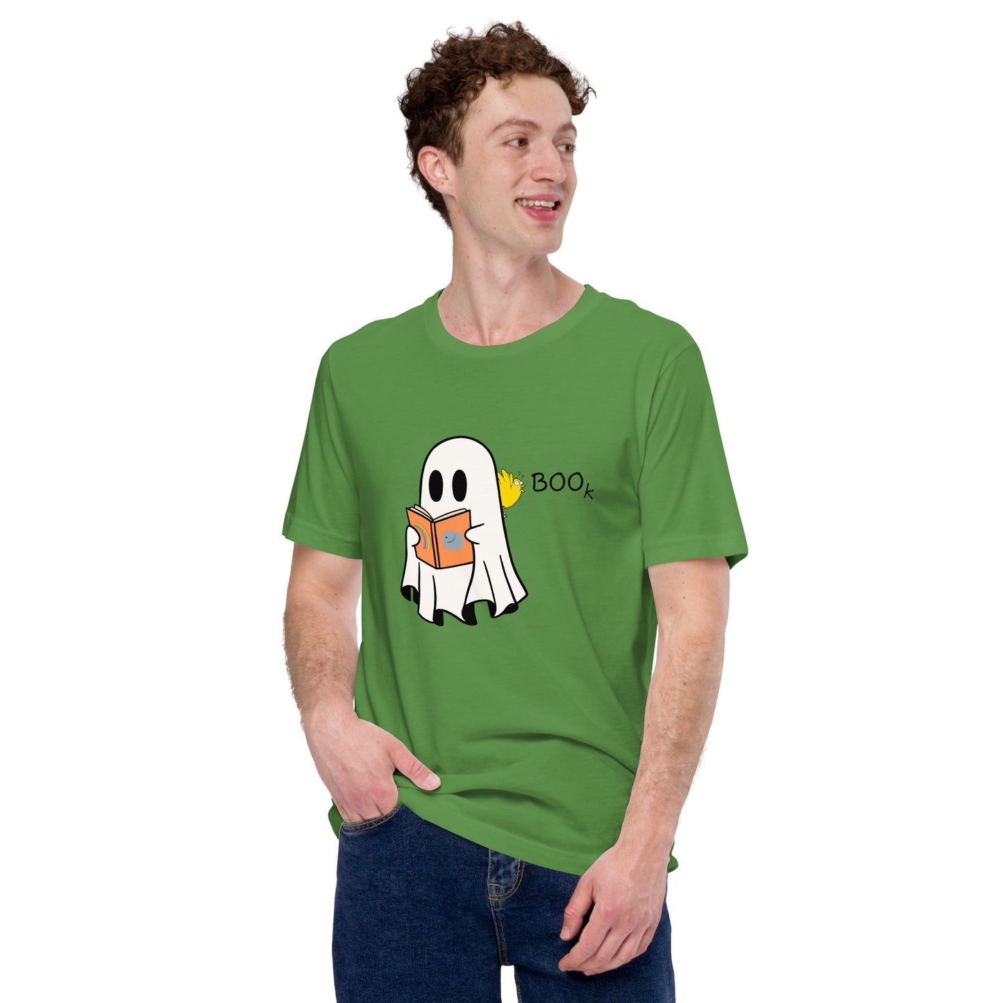 Boo Book Halloween Special Unisex t-shirt (black font)