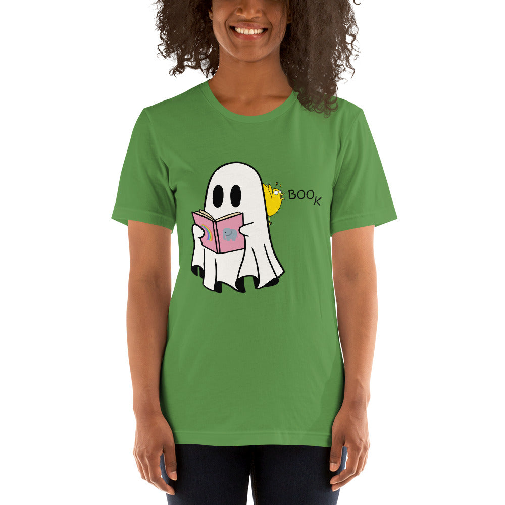 Halloween Special Boo Book Unisex t-shirt (large graphic w/black font)