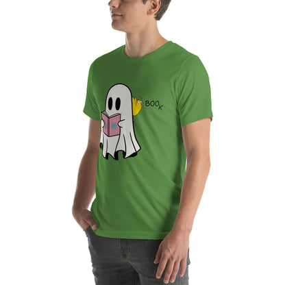 Halloween Special Boo Book Unisex t-shirt (large graphic w/black font)