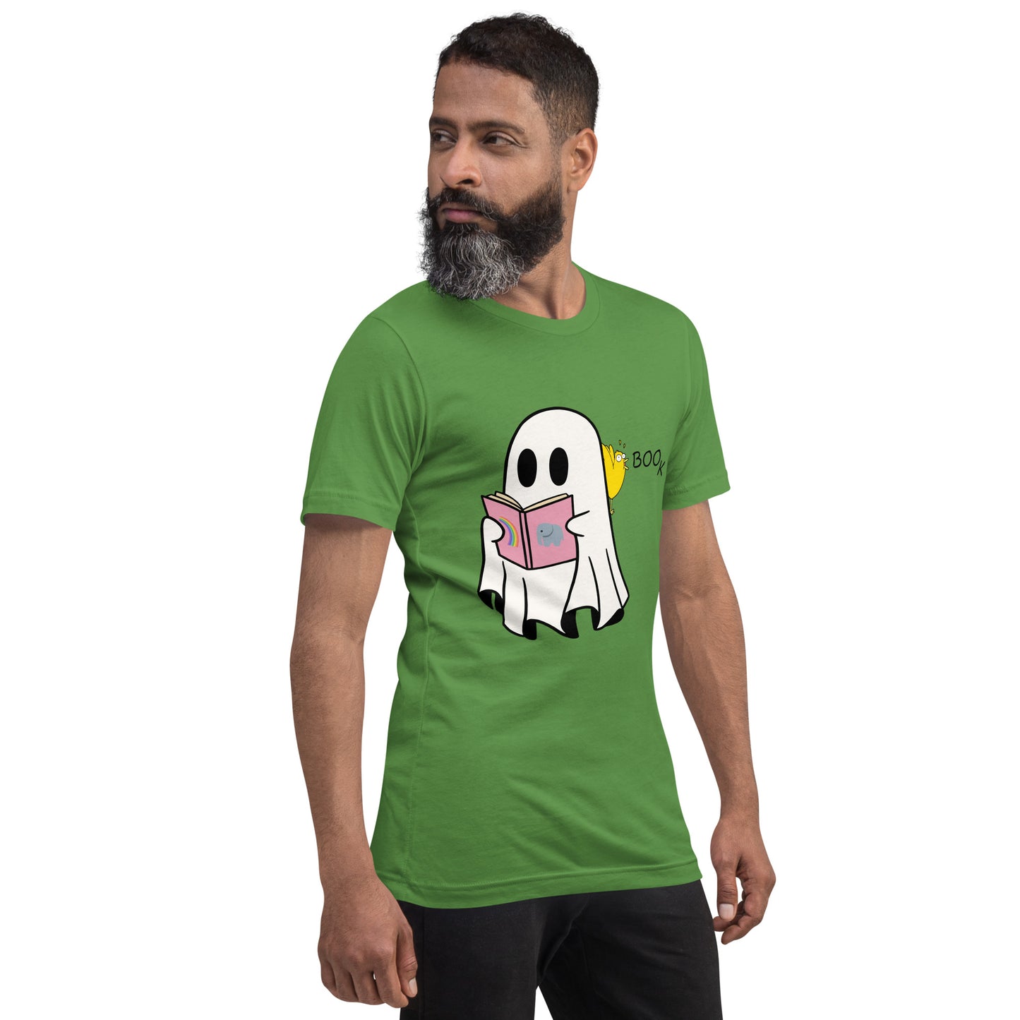 Halloween Special Boo Book Unisex t-shirt (large graphic w/black font)