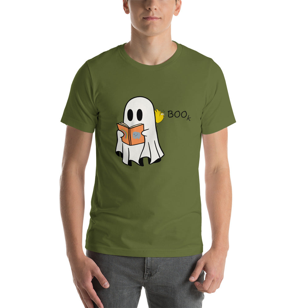 Boo Book Halloween Special Unisex t-shirt (black font)