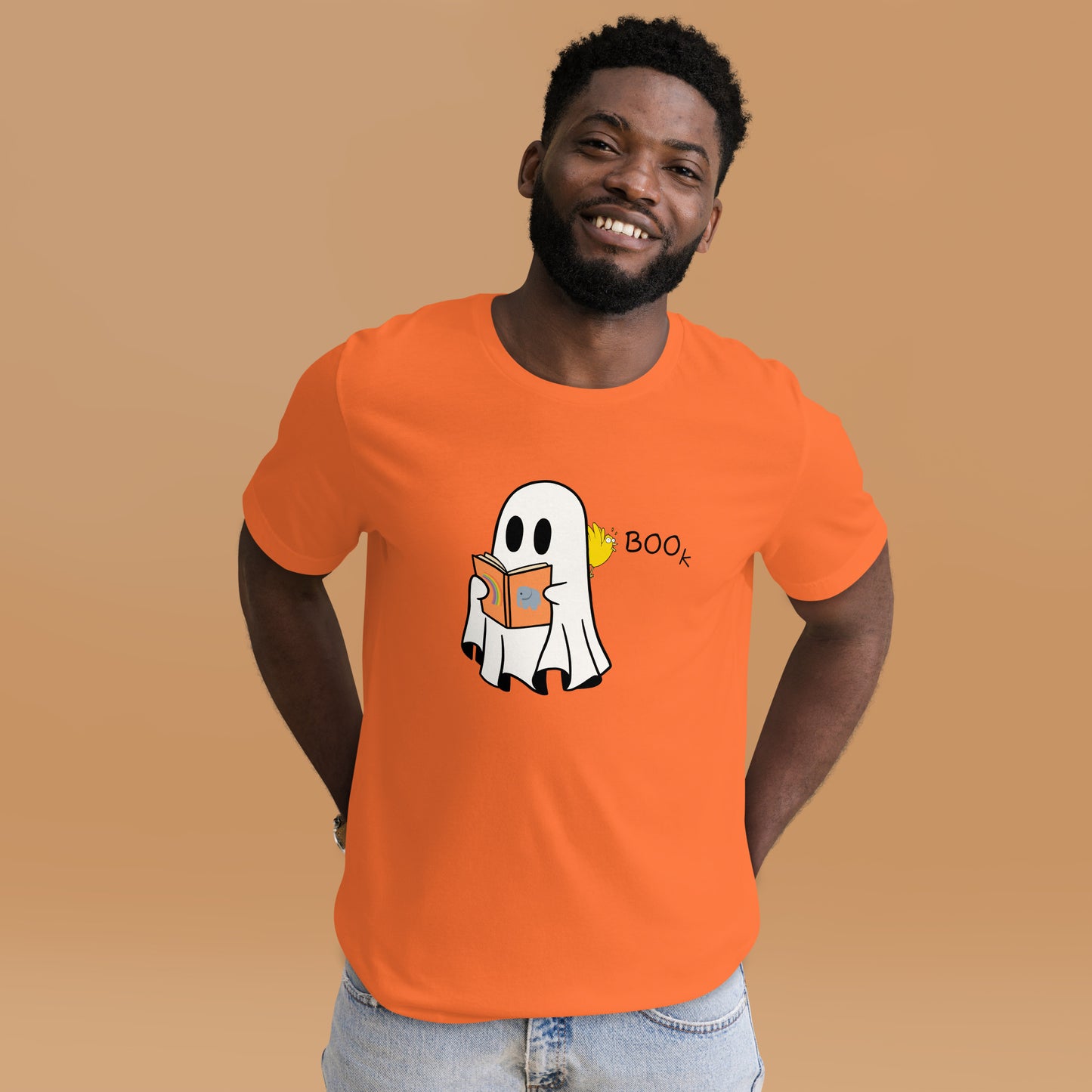 Boo Book Halloween Special Unisex t-shirt (black font)