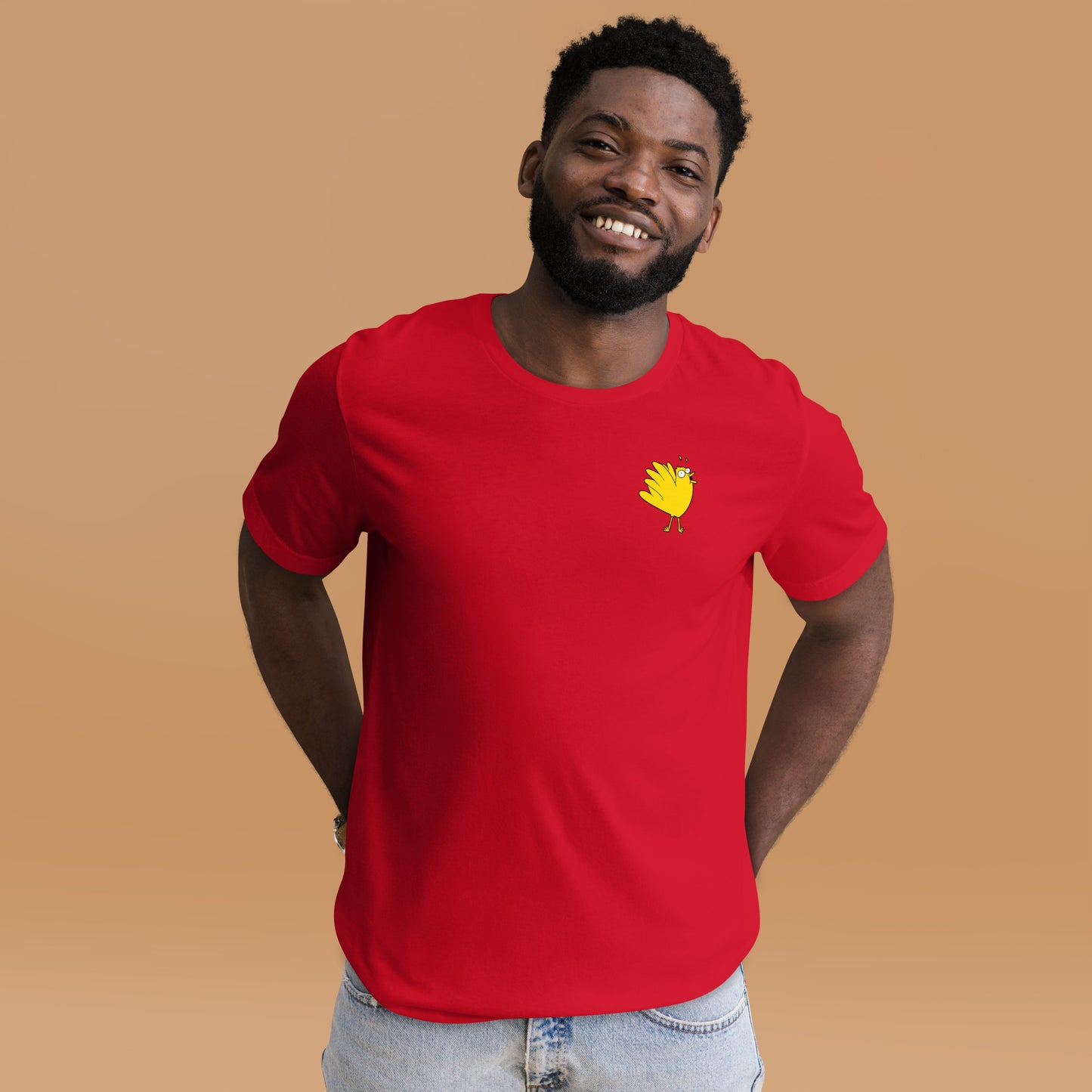 A Flocking Wise Bird Unisex t-shirt (yellow logo)