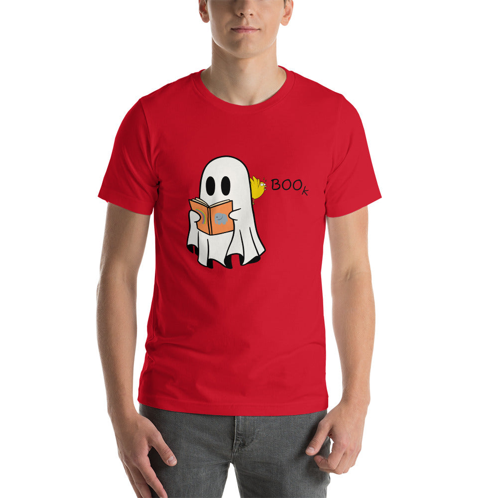 Boo Book Halloween Special Unisex t-shirt (black font)