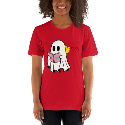 Halloween Special Boo Book Unisex t-shirt (large graphic w/black font)