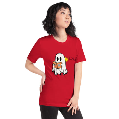 Boo Book Halloween Special Unisex t-shirt (black font)