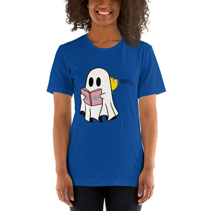 Halloween Special Boo Book Unisex t-shirt (large graphic w/black font)