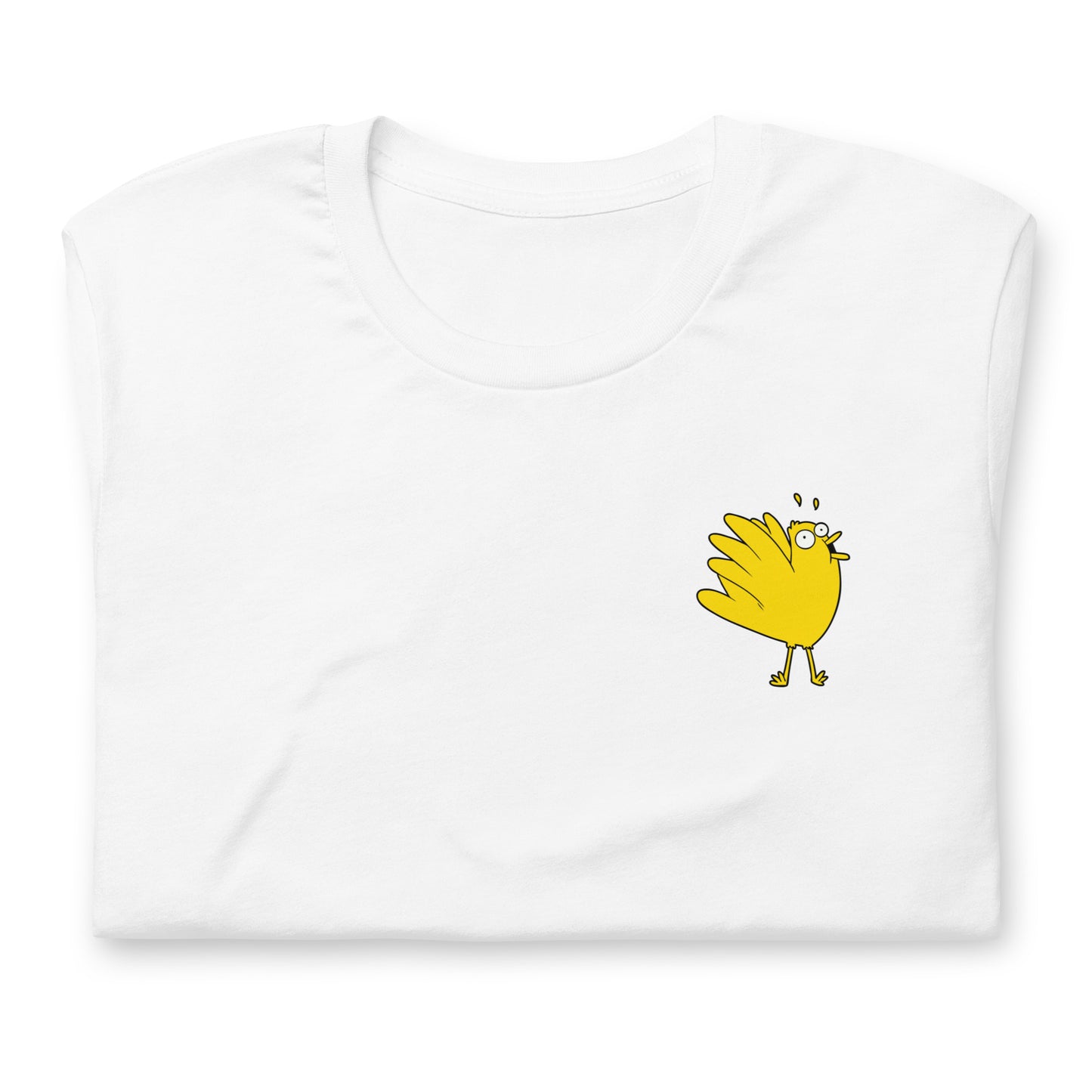 A Flocking Wise Bird Unisex t-shirt (yellow logo)