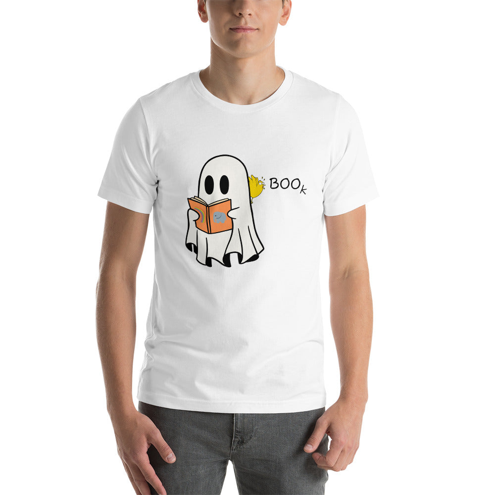 Boo Book Halloween Special Unisex t-shirt (black font)