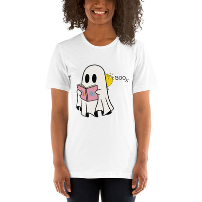 Halloween Special Boo Book Unisex t-shirt (large graphic w/black font)