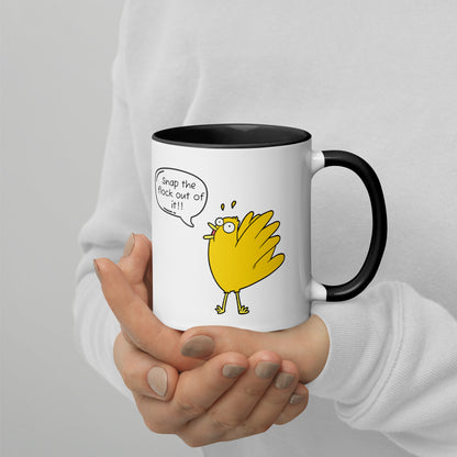 Snap the flock out of it! Mug with Color Inside